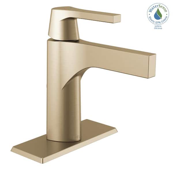 Delta Zura Gold Single Hole Single-Handle Bathroom Faucet with