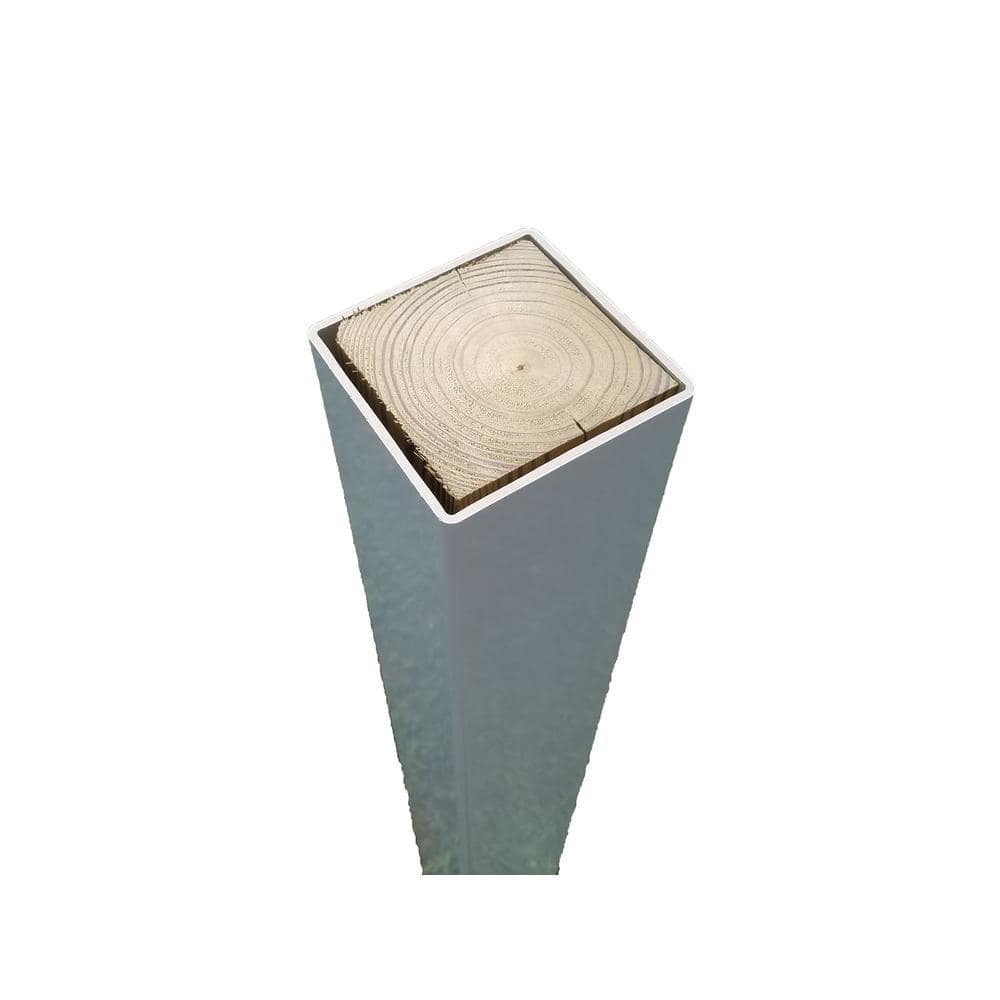 White Vinyl 42-Inch Mailbox Post Sleeve