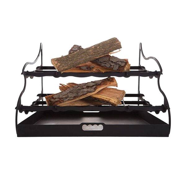 Stepflame 32 in. Dual-Tier Fireplace Grate