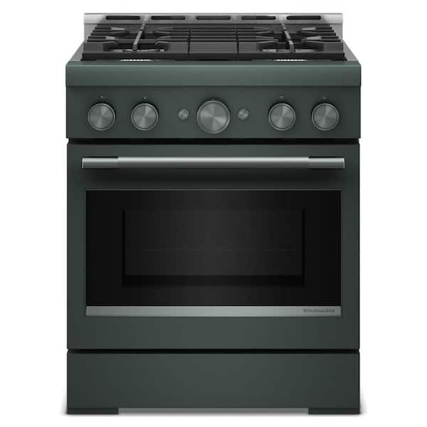 30 in. 4 Burners Commercial-Style Gas Range in Juniper with No Preheat Air Fry Mode