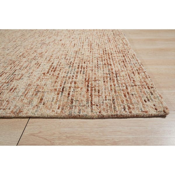 Light Brown 5 ft. x 8 ft. Hand-Tufted Wool Modern Modern Tufted Loop Rug Area Rug