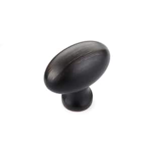 Laurier Collection 1-9/16 in. (40 mm) x 7/8 in. (22 mm) Brushed Oil-Rubbed Bronze Traditional Cabinet Knob