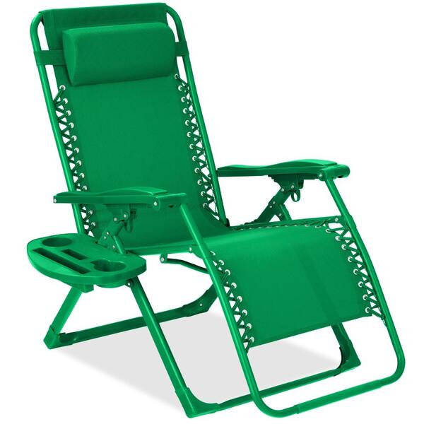 32.5 in. Adjustable Zero Gravity Chair with Locking Recline, Folding Patio Recliner, Basil, 1 Piece