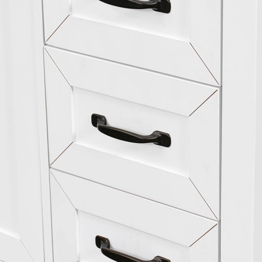 White 36 Inch Freestanding Bathroom Vanity with Ceramic Sink