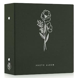 4 in. x 6 in. Green 600-Pocket Photo Album with Linen Cover