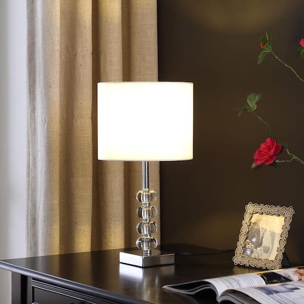 Silver Crystal Table Lamp Hbl2471, Silver Crystal Table Lamps