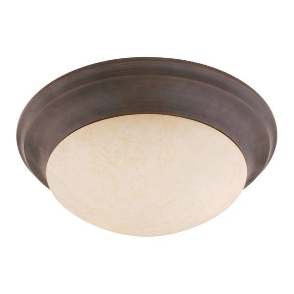 Livex Lighting Providence 2-Light Imperial Bronze Incandescent Ceiling Flush Mount