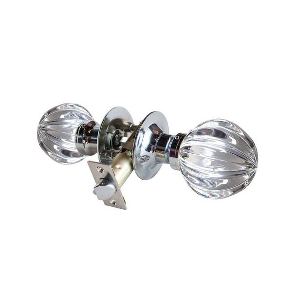 Krystal Touch of NY Wave Crystal Chrome Passive Door Knob with LED Mixing Lighting Touch Activated