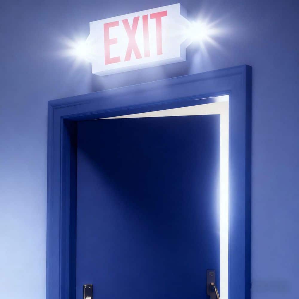 2 Pack 50-Watt Equivalent 120-277-Volt Integrated LED Emergency Red Exit Light w/ Battery Backup, Wall Or Ceiling Mount price history on PriceWatchPro