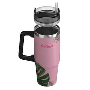 30 oz. Double-Walled Insulated Tropical Pink Stainless Steel Tumbler