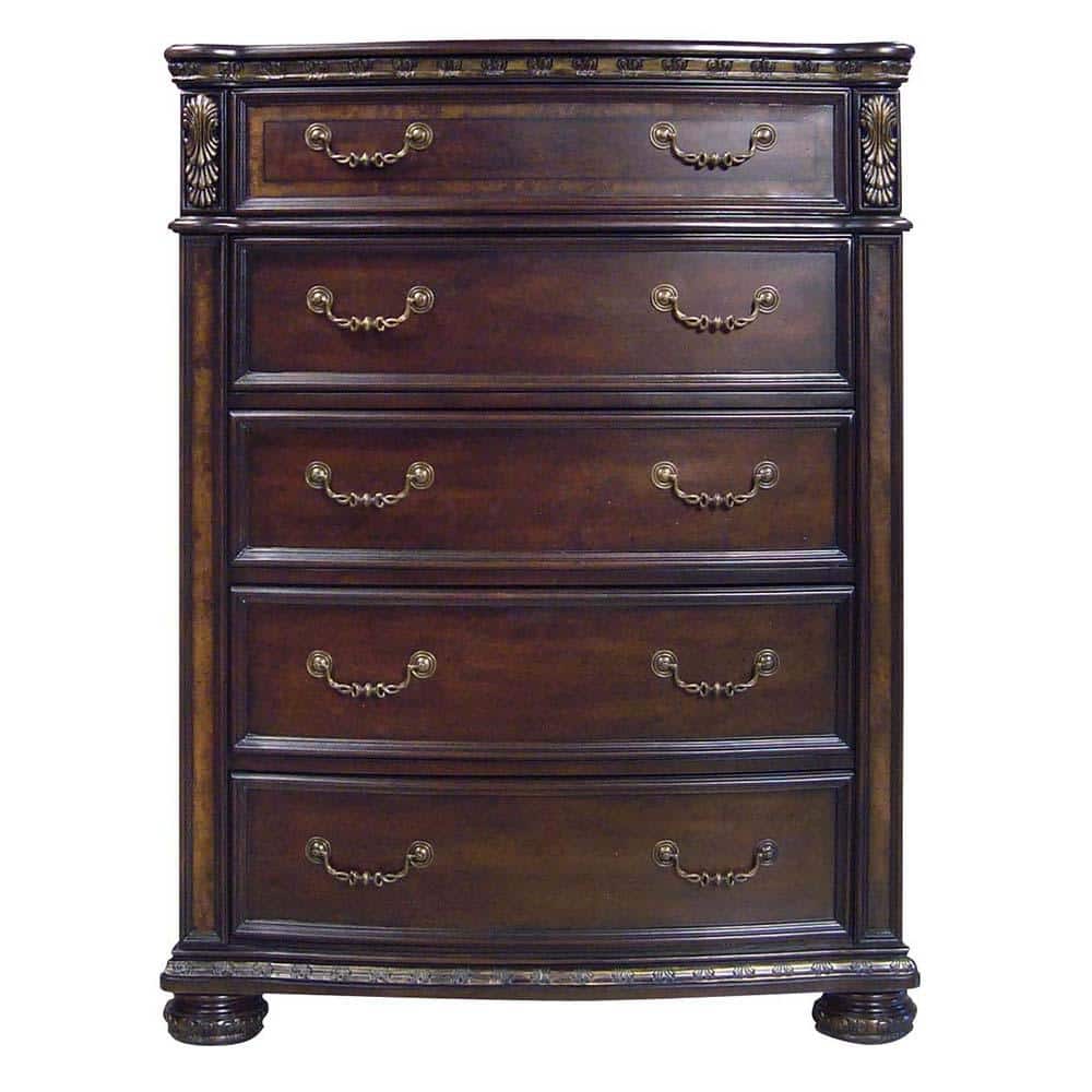 Monte Carlo Rich Cocoa 5-Drawer Lift Top Chest