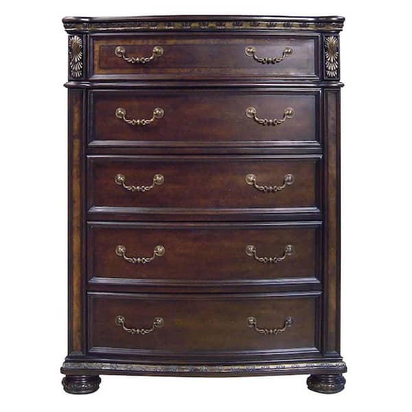 Steve Silver Monte Carlo 5-Drawer Cherry Lift Top Chest of Drawers
