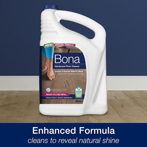 Bona Multi-Surface Floor Cleaner Refill - 128 fl oz - Unscented - Refill  for Bona Spray Mops and Spray Bottles - Residue-Free Floor Cleaning  Solution