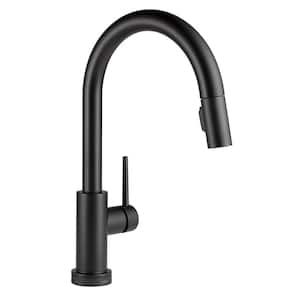 Trinsic Touch2O Single-Handle Pull-Down Sprayer Kitchen Faucet (Google Assistant, Alexa Compatible) in Matte Black