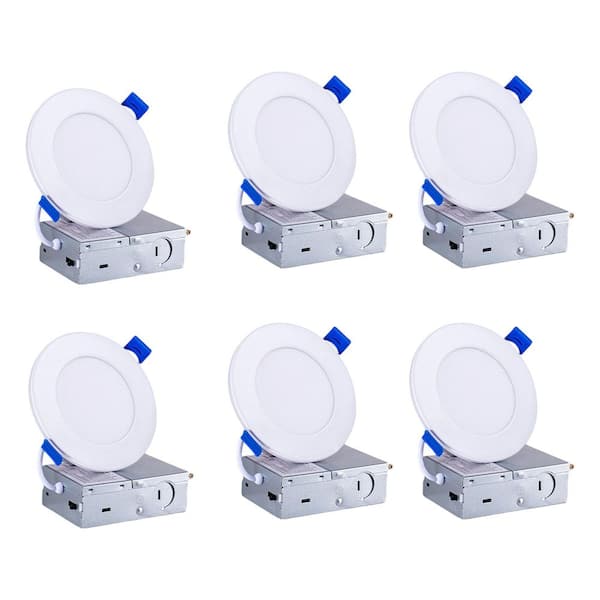 Shinevoy 6.7 in. Can Less Integrated LED with Night Light, 1200-Lumens ...