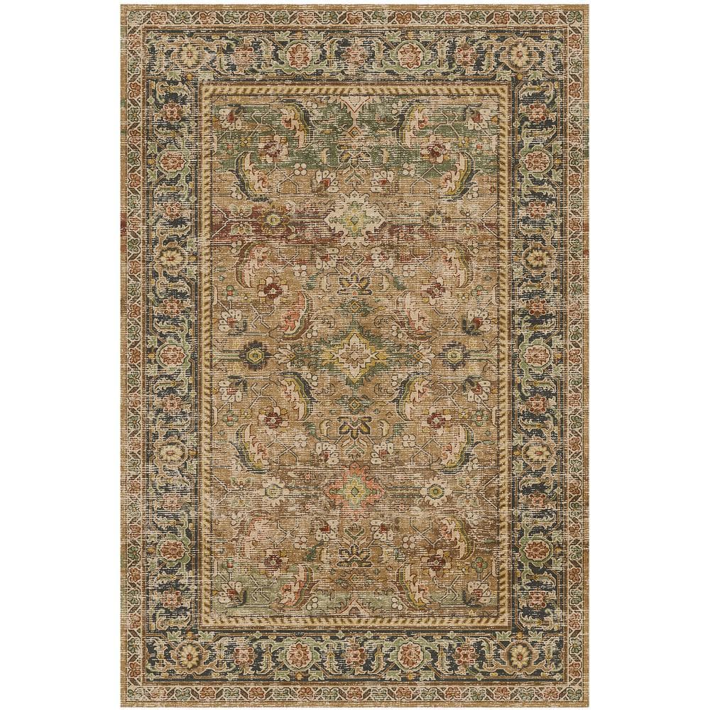 Tehran 9 ft. x 12 ft. Brown Vintage Perris All Over Design Area Rug price history on PriceWatchPro