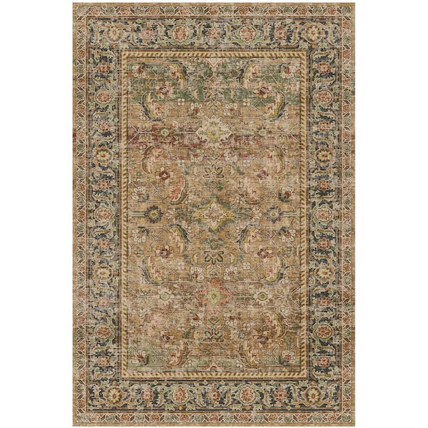 Tehran 9 ft. x 12 ft. Brown Vintage Perris All Over Design Area Rug