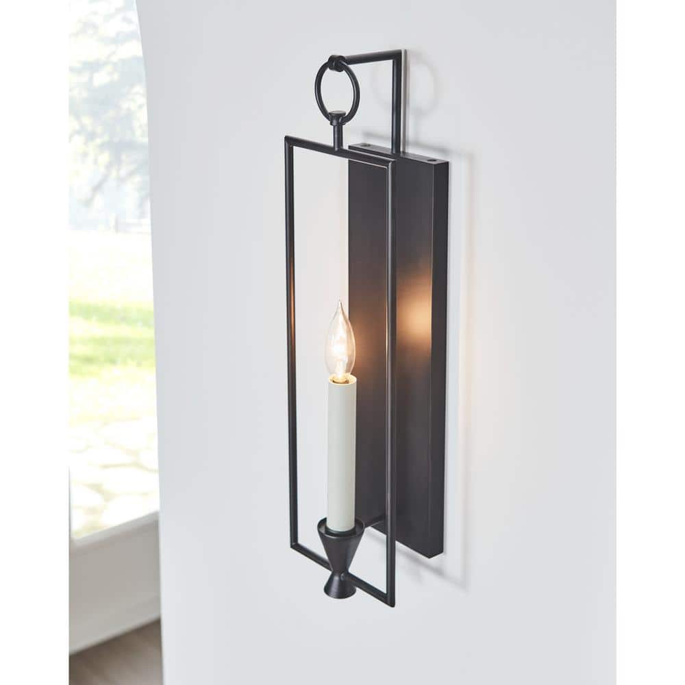 Keystone Aged Iron 1-Light Wall Sconce with Rustic Charm