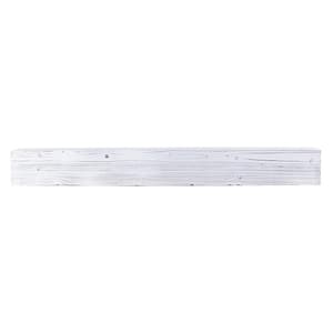 Weathered Beam 48 in. Rustic White Cap-Shelf Mantel