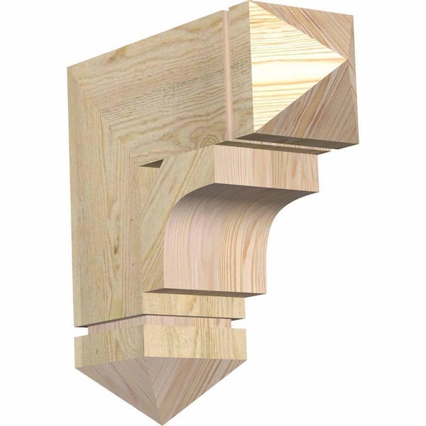 Ekena Millwork 6 in. x 18 in. x 18 in. Douglas Fir Westlake Arts and Crafts Rough Sawn Bracket