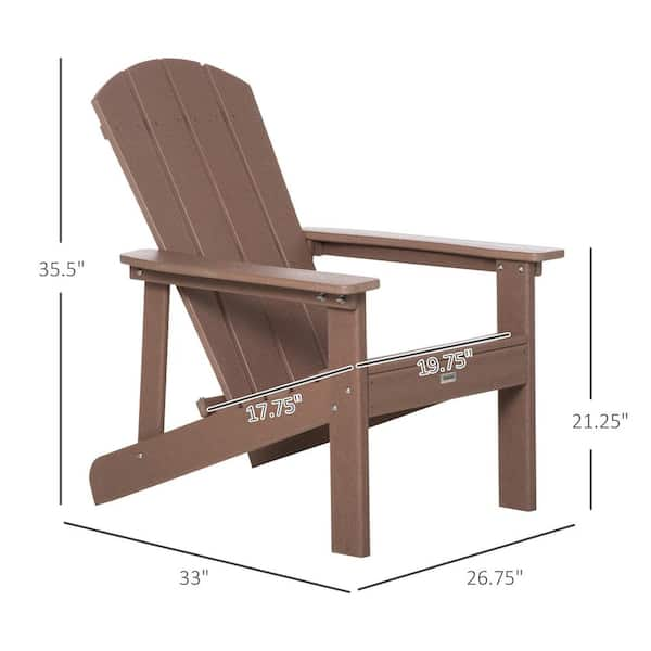 Brown Folding Faux Wood Adirondack Chair Faux Wood Patio for