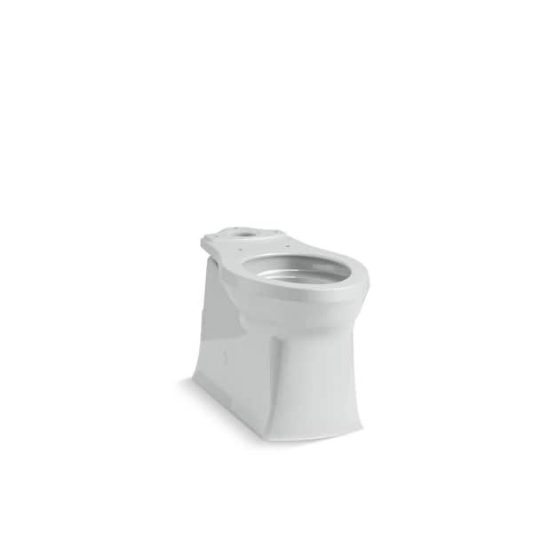 KOHLER Corbelle 16.5 in. Skirted Elongated Toilet Bowl Only in Ice Grey