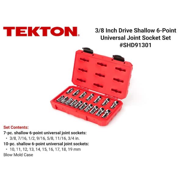 3/8 in. Drive Universal Joint Socket Set (17-Piece)