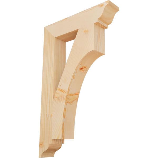 Ekena Millwork 3.5 in. x 32 in. x 20 in. Douglas Fir Westlake Traditional Smooth Corbel