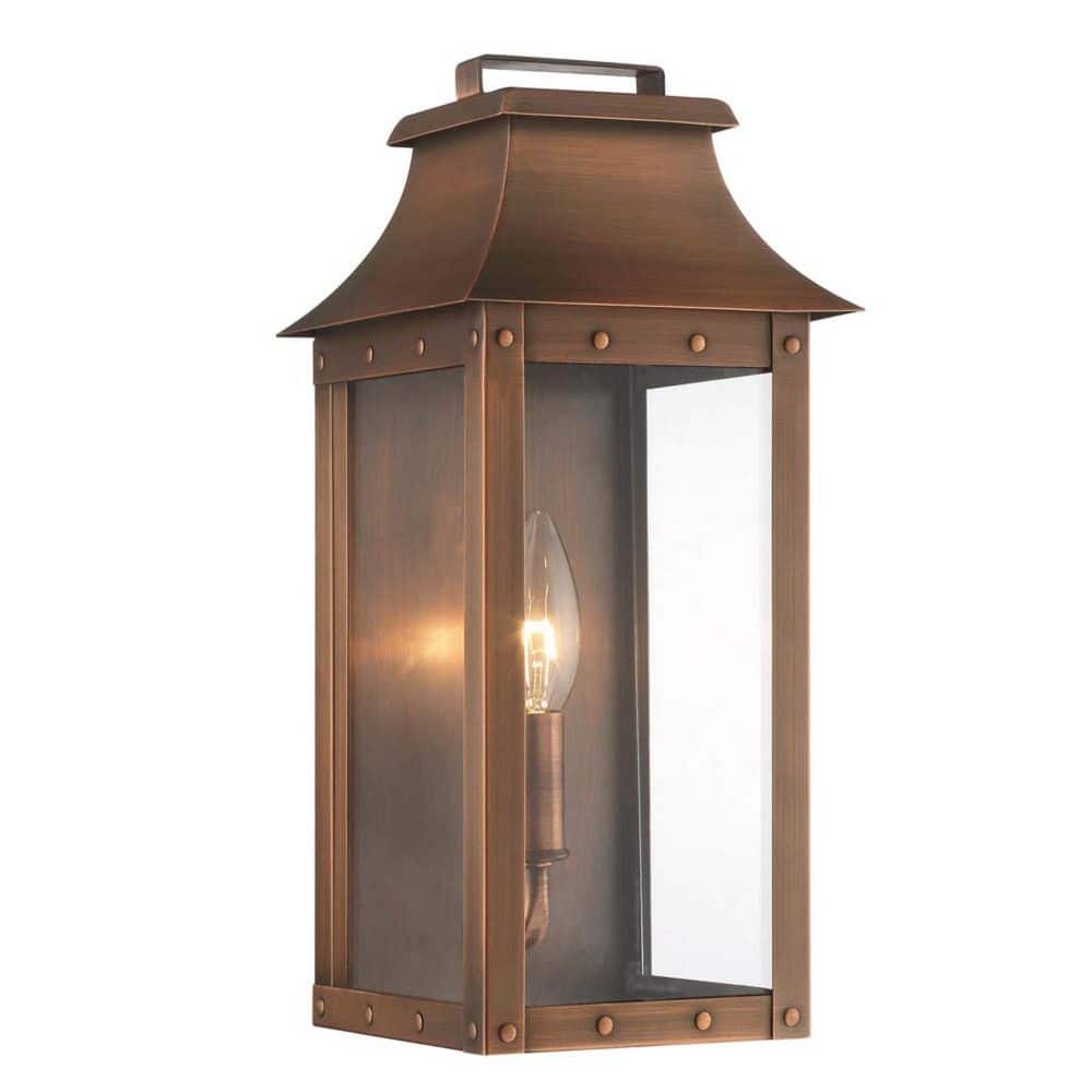 13.25 in. Copper Outdoor Hardwired Sconce with No Bulbs Included price history on PriceWatchPro