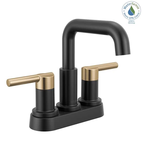 Delta Nicoli 4 in. Centerset Double Handle Bathroom Faucet in