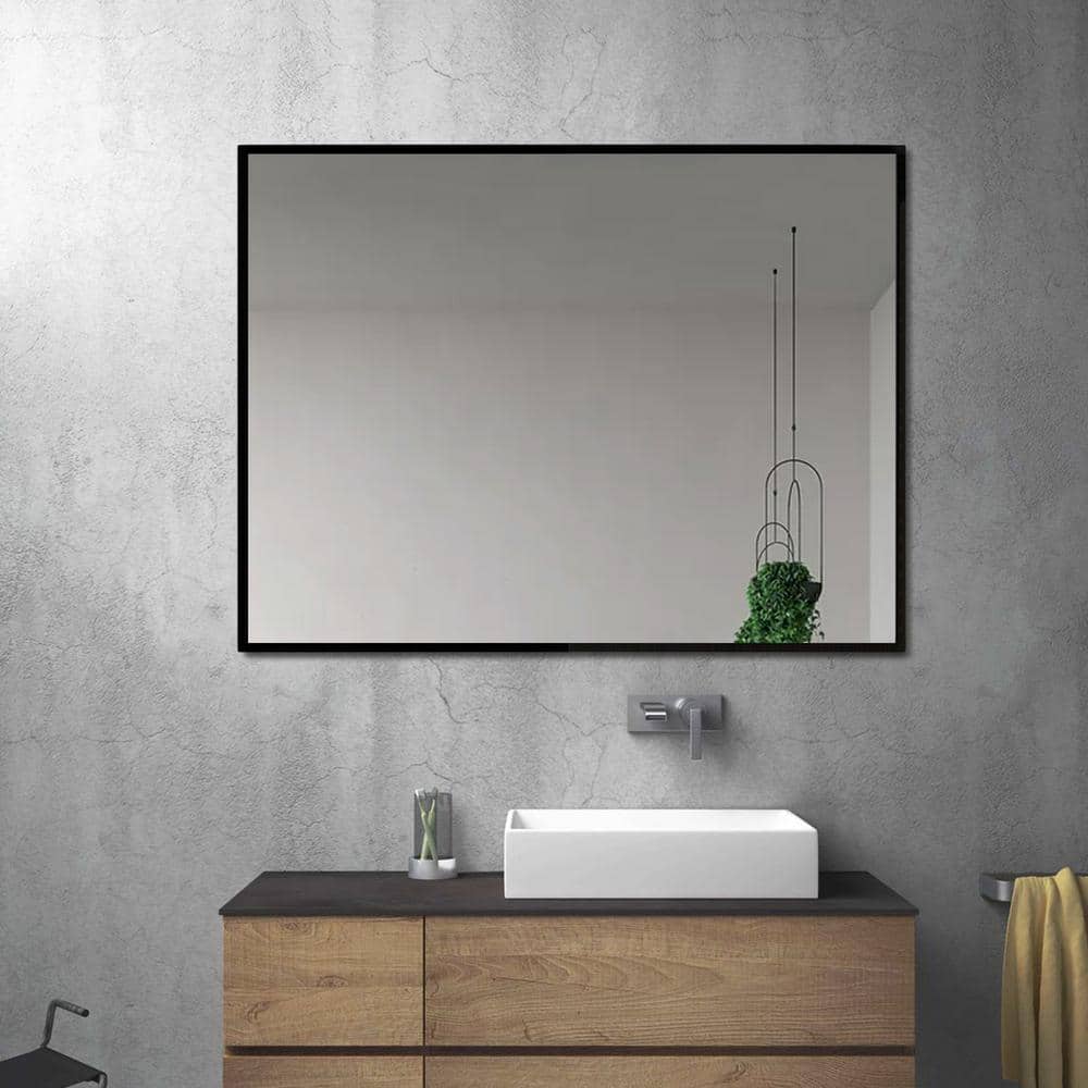 Rectangular Silver Bathroom Vanity Mirror with Premium Glass