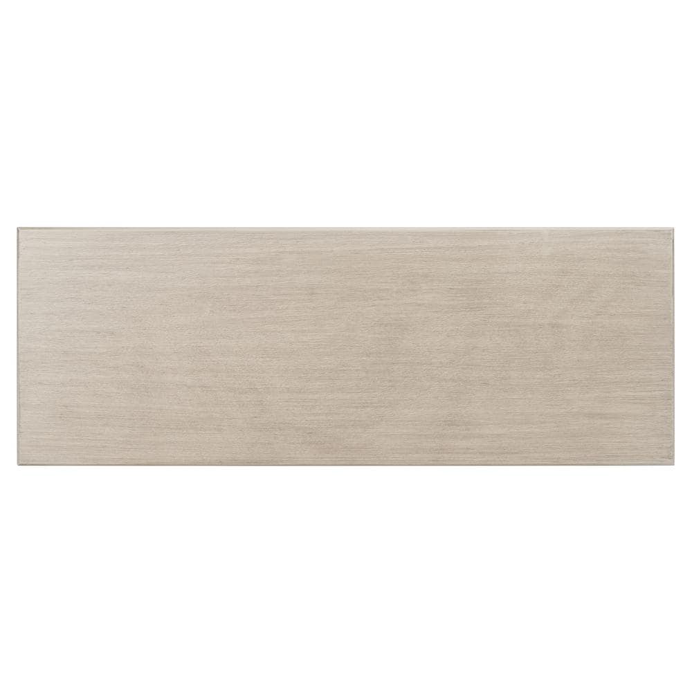 Greige Textured 2-Drawer Metal & Wood Console Table