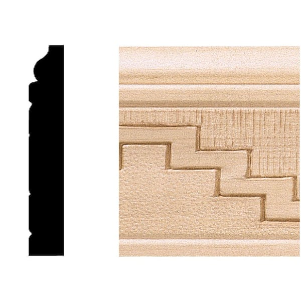 HOUSE OF FARA 1/2 in. x 3 in. x 96 in. Hardwood Wood Casing/Baseboard Moulding