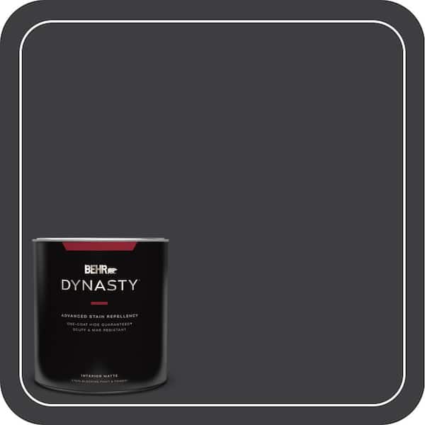1 qt. #PPH-34 Black Smoke Matte Interior Stain-Blocking Paint & Primer
