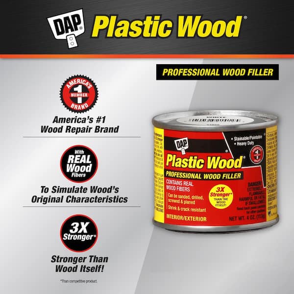 Plastic Wood 4 Oz. Golden Oak Solvent Wood Filler