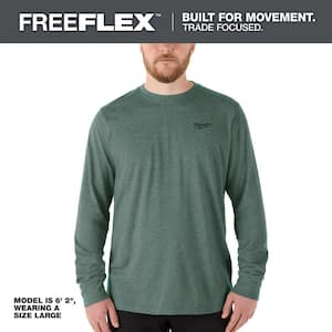 Milwaukee Men's Large Dark Green Cotton/Polyester Long Sleeve