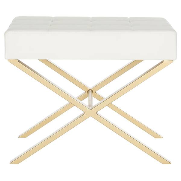 SAFAVIEH Badgley White Ottoman