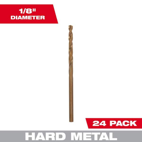 1/8 in. Cobalt Red Helix Twist Drill Bit (24-Pack)