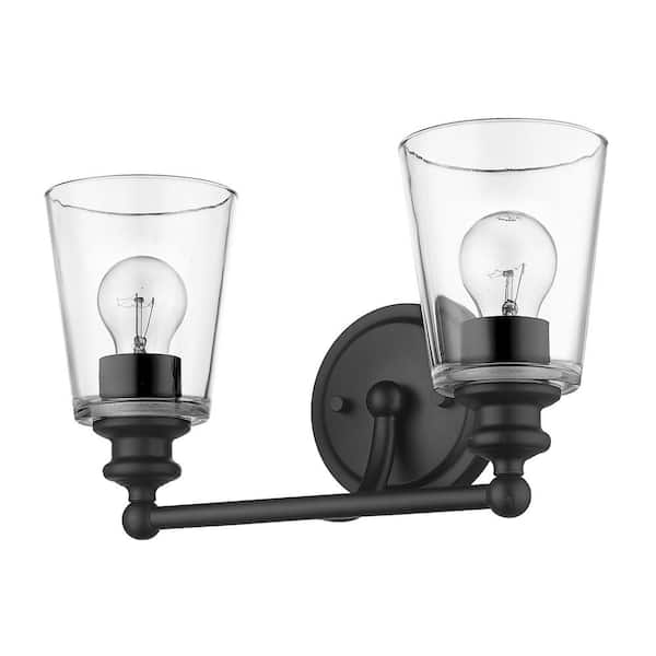 Acclaim Lighting Ceil 2-Light Matte Black Vanity Light