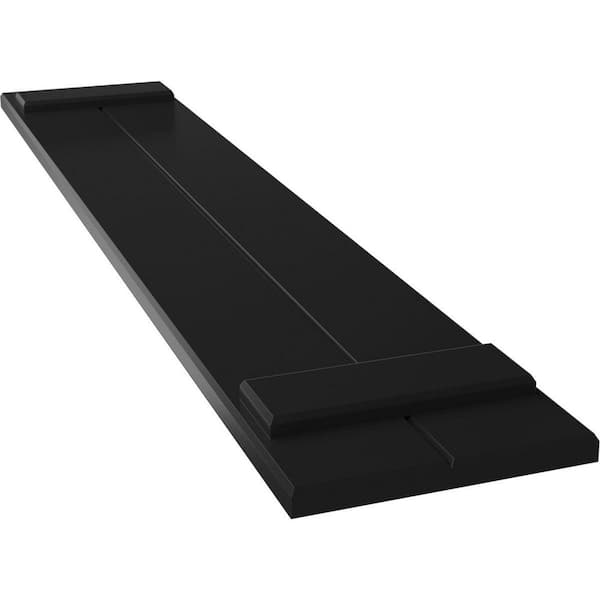 Ekena Millwork 10 3/4" x 52" True Fit PVC Two Board Joined Board-n-Batten Shutters, Primed (Per Pair)