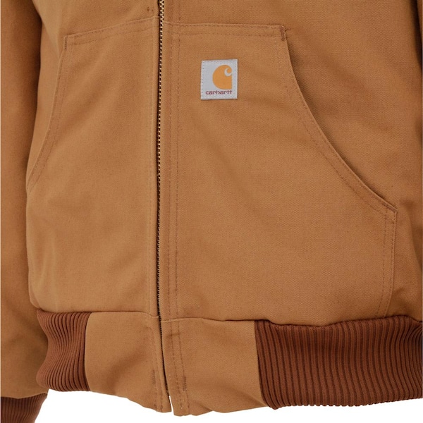 着用回数少なめ！！Carhartt J140-BRN ブラウン Carhartt Jacket Men's XL J140-BRN Reg Hooded Quilted Flannel