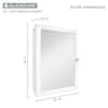 Glacier Bay 20 in. W x 26 in. H Rectangular Framed Recessed or Surface-Mount Bathroom Medicine Cabinet with Mirror, White 33156