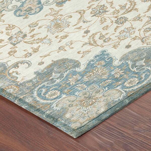 Chantille Machine Washable Indoor/Outdoor Abstract ACN2489 Ivory 2 ft. x 7 ft. Runner Rug