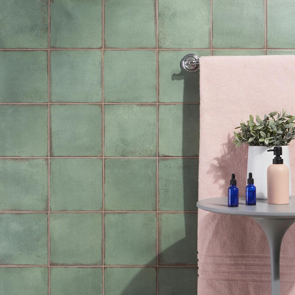 Coronado Green Matte 8" x 8" Porcelain Floor and Wall Tile