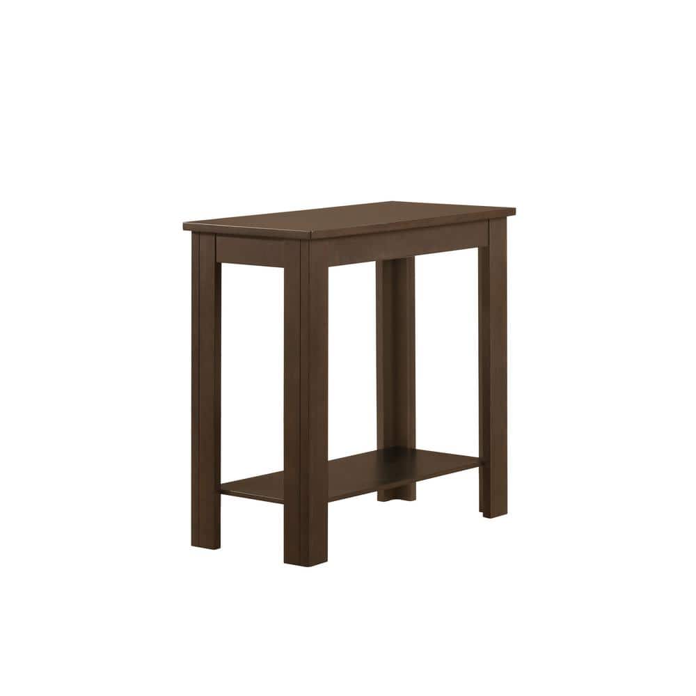 Charcoal Grey Rectangular Solid Wood Outdoor Side Table, with Open Bottom S
