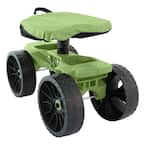 Wheelie Scoot with Comfort Cushion, Quality Utility Work Stool with Height Adjustable Seat