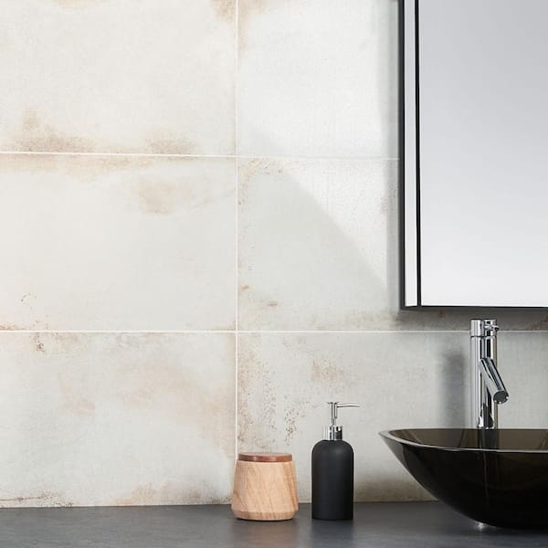 Angela Harris Fuller White 11.81 in. x 23.62 in. Polished Porcelain Floor and Wall Tile (11.62 sq. ft./Case)