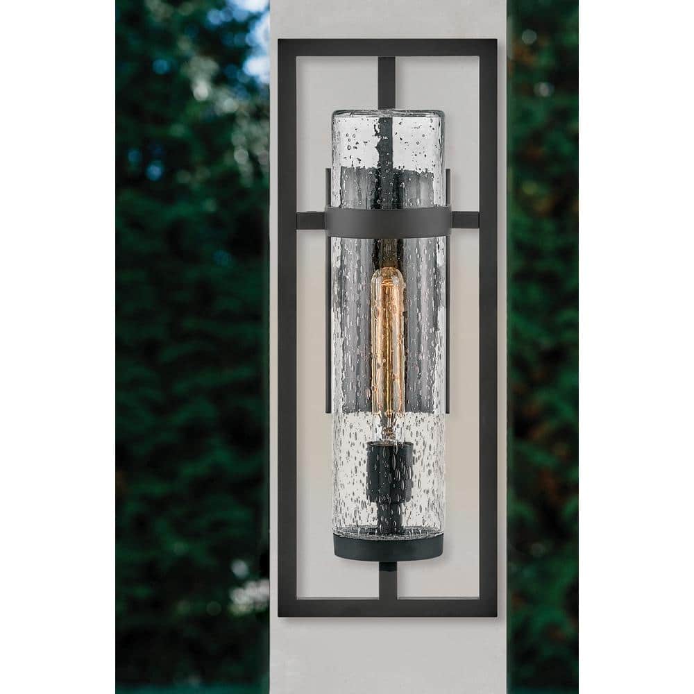 HINKLEY Cordillera 1-Light Black Hardwired Outdoor Wall Lantern
