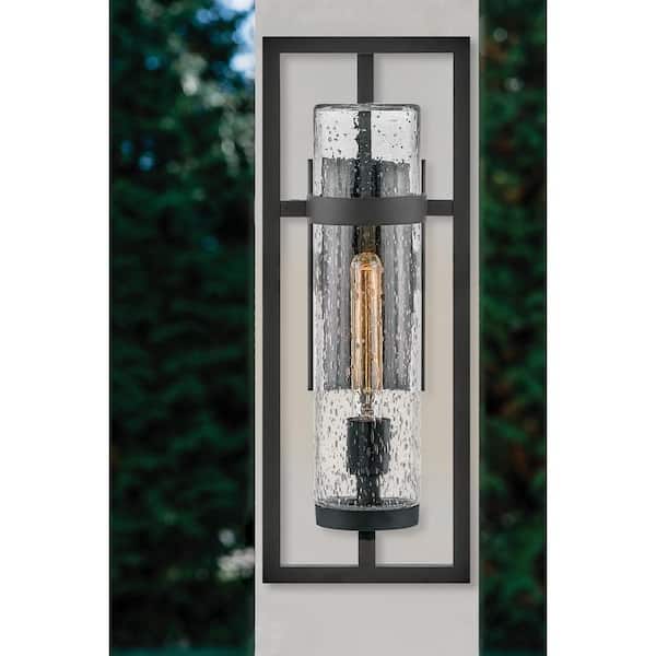 Cordillera 1-Light Black Hardwired Outdoor Wall Lantern Sconce