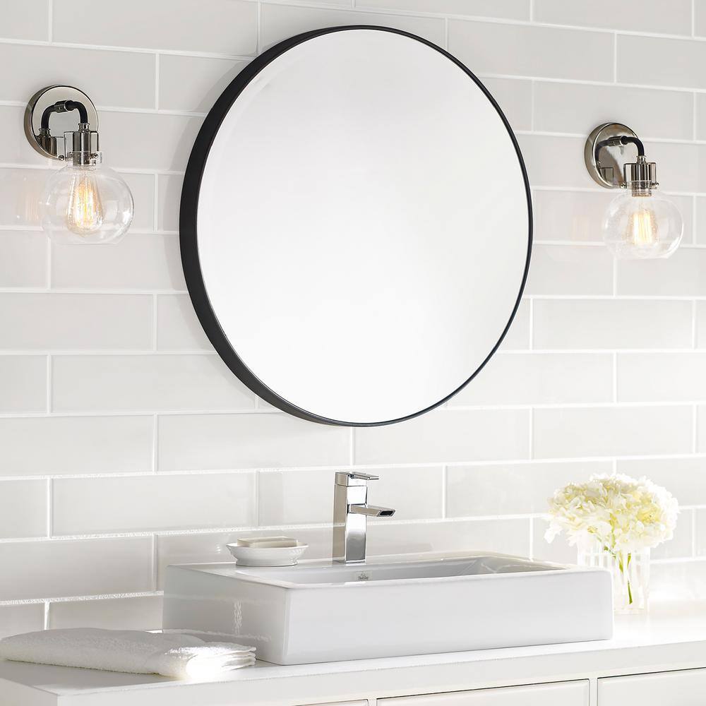Clara Polished Nickel & Textured Black 1-Light Dimmable Jelly Jar Sconce